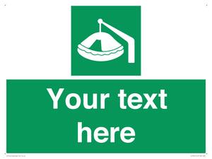 Custom sign Safe condition Davit-launched liferaft